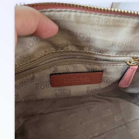 Michael Kors Ciara Grommet Bag Satchel, Rose Color, Antique Saffiano Leather - Picture 9 of 15